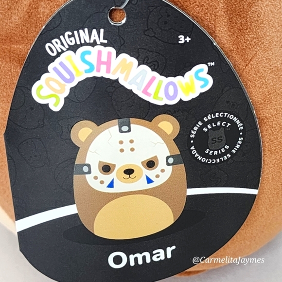 🖤 OMAR 🐻 Select Series Brown Bear w Jason Mask Halloween 2024 Squishmallow NWT - Picture 3 of 9